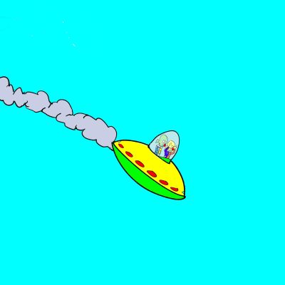 Spaceship falling